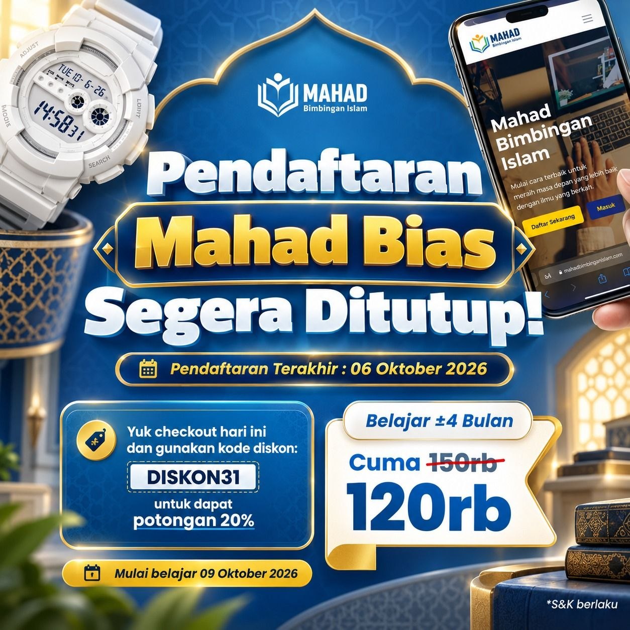 Belajar Islam secara terkurikulum dengan mudah, di mana pun Anda berada